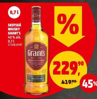 Penny Market Skotská whisky grant's nabídka