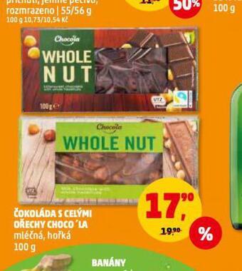 Penny Market Čokoláda s celými ořechy choco'la nabídka