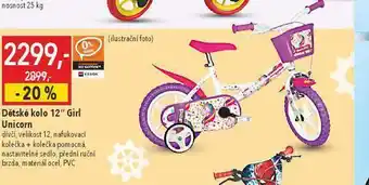 Globus Dětské kolo 12" girl unicorn nabídka