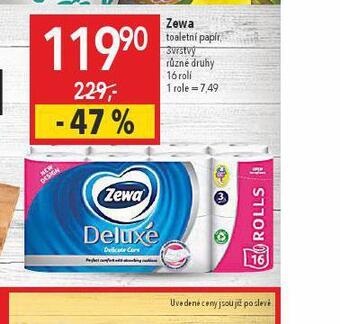 Globus Zewa deluxe toaletní papír nabídka