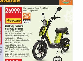 Globus Elektrický motocykl racceway e-babeta nabídka