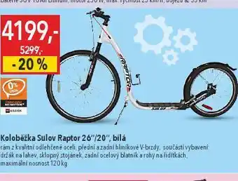 Globus Koloběžka sulov raptor 26"/20" bílá nabídka