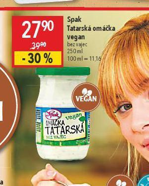 Globus Spak tatarská omáčka vegan nabídka