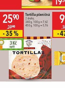 Globus Tortilla pšeničná nabídka