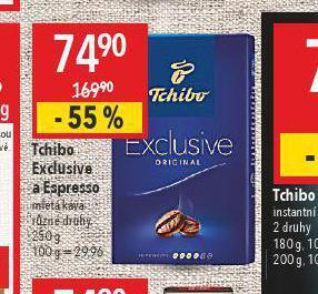 Globus Tchibo exclusive, espresso mletá káva nabídka