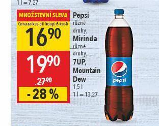 Globus Pepsi, mirinda, 7up, mountain dew nabídka