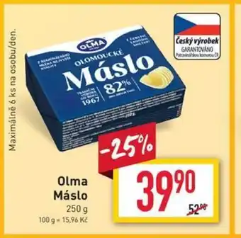 Billa Olma Máslo 250g nabídka