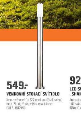OBI Venkovní stojací svítidlo nabídka