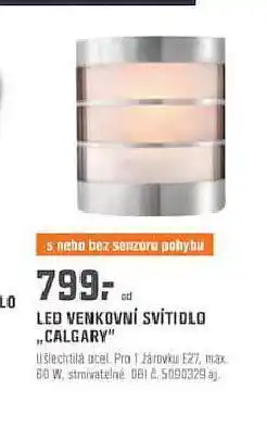 OBI Led venkovní svítidlo calgary nabídka