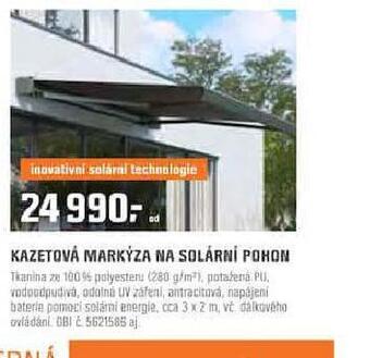 OBI Kazetová markýza na solární pohon nabídka