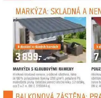 OBI Markýza s kloubovým ramenem nabídka