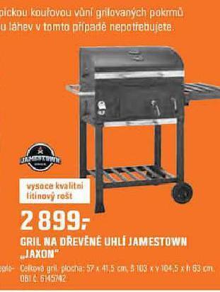 OBI Gril na dřevěné uhlí jamestown jaxon nabídka