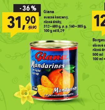 Globus Giana ovocné konzervy nabídka