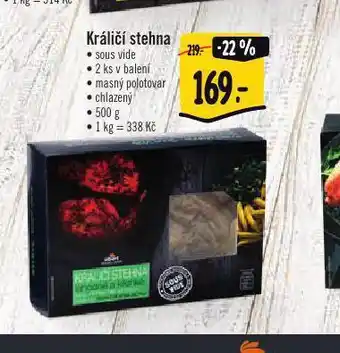 Albert Králičí stehna sous vide nabídka