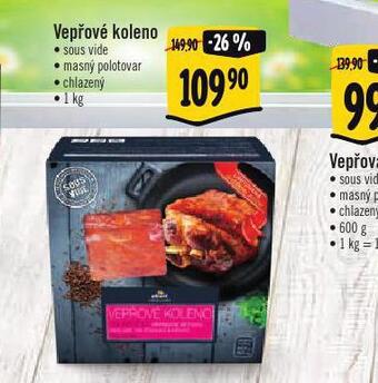 Albert Vepřové koleno sous vide nabídka