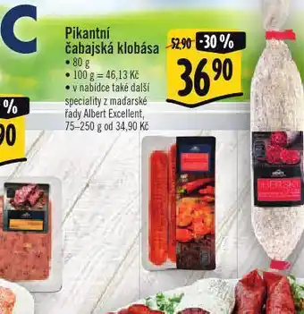 Albert Pikantní čabajská klobása nabídka