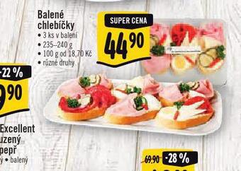 Albert Balené chlebíčky nabídka