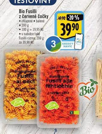 Albert Bio fusilli z červené čočky nabídka