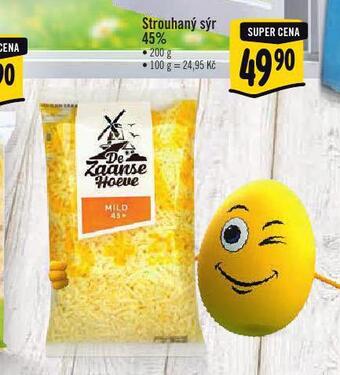 Strouhaný sýr 45%