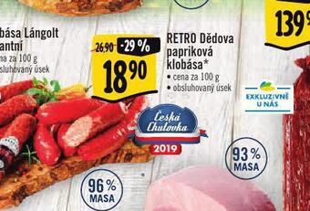 Jip Retro dědova papriková klobása nabídka