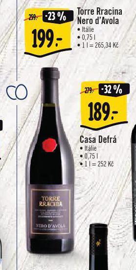 Albert Torre rracina nero d´avola nabídka