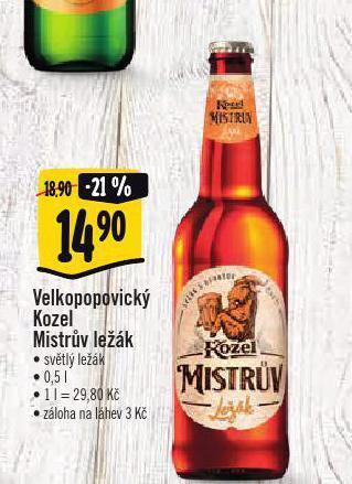 Albert Velkopopovický kozel mistrův ležák nabídka