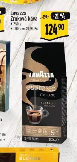 Albert Lavazza zrnková káva nabídka