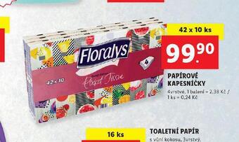 Lidl Florasyl papírové kapesníky nabídka