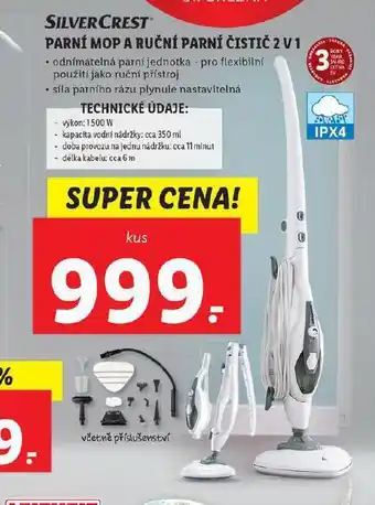 Lidl Parní mop a ruční parní čistič nabídka