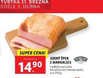 Lidl Uzený špek z mangalice nabídka