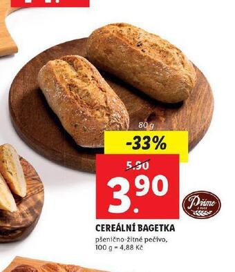 Lidl Cereální bagetka nabídka
