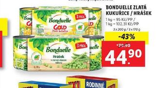Lidl Bonduelle zlatá kukuřice nabídka