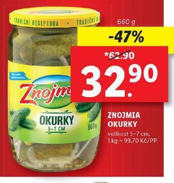 Lidl Znojmia okurky nabídka