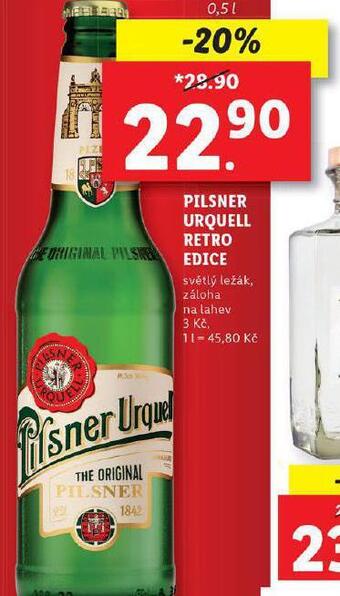 Lidl Pivo pilsner urquell retro edice nabídka