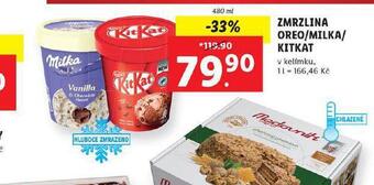 Lidl Zmrzlina oreo / milka / kitkat nabídka