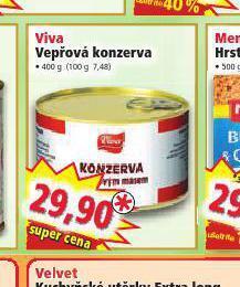 Norma Viva vepřová konzerva nabídka