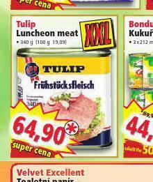 Norma Tulip luncheon meat nabídka
