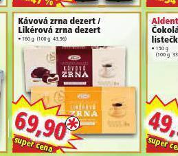 Norma Kávová zrna dezert nabídka