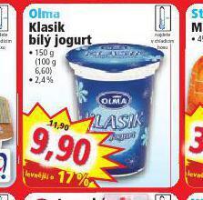 Norma Olma klasik bílý jogurt nabídka
