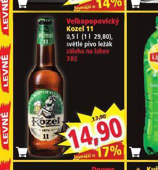 Norma Pivo velkopopovický kozel 11 nabídka