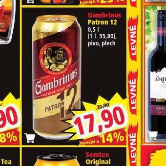 Norma Pivo gambrinus patron 12 nabídka