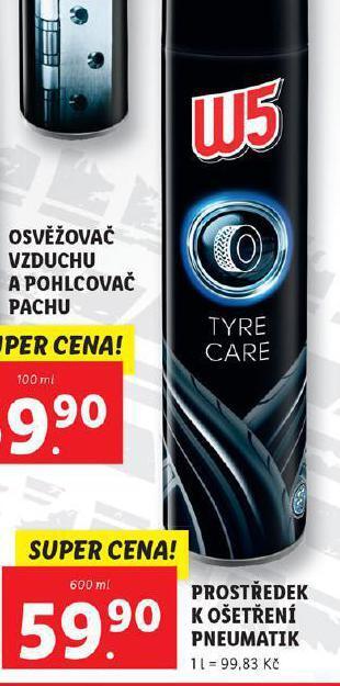 Lidl W5 prostředek k ošetření pneumatik nabídka