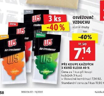 Lidl W5 osvěžovač vzduchu nabídka