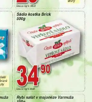 Lidl Sádlo kostka brick nabídka