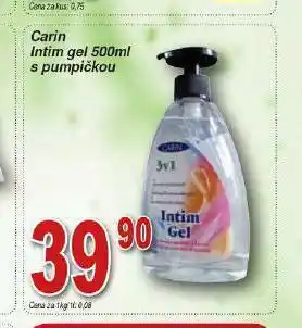 Lidl C\arin intimní gel s pumpičkou nabídka