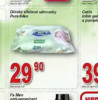 Lidl Dětské vlhčené ubrousky pure nabídka