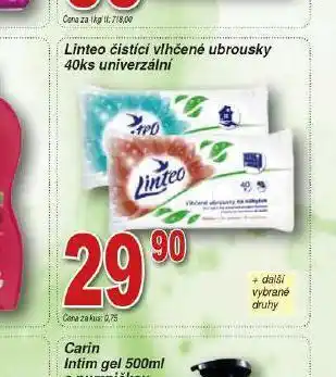 Lidl Linteo vlhčené ubrousky nabídka