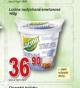 Lidl Lučina nadýchaná smetanová nabídka