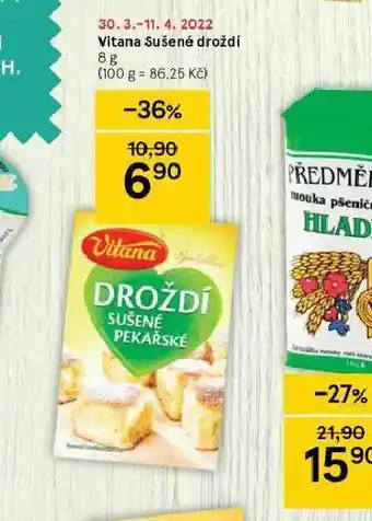 Tesco Vitana sušené droždí nabídka