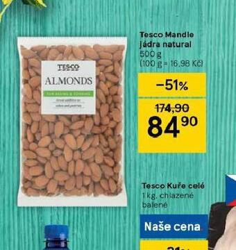 Tesco Tesco mandle jádra natural nabídka